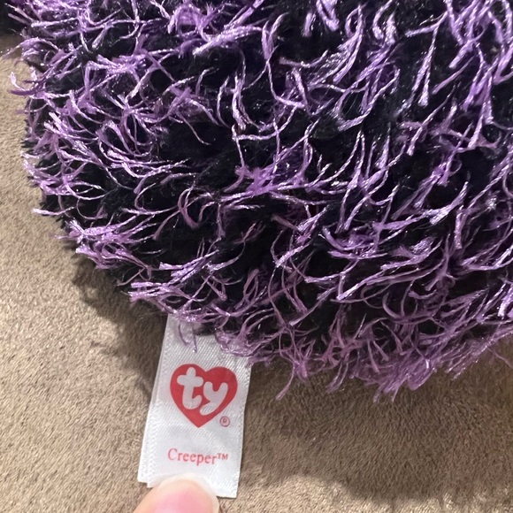 Adorable Purple & Black Halloween Creeper Spider With Cute Large Eyes - Picture 6 of 7